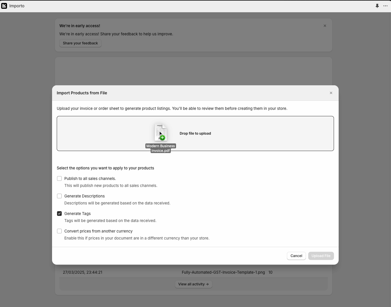 Step 1: Upload Your File